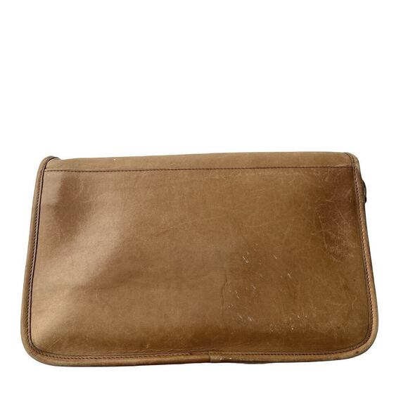 VTG Coach Bonnie Cashin Tan Cowhide Leather Crossbody Bag Turn-Lock Made in USA - Picture 2 of 16